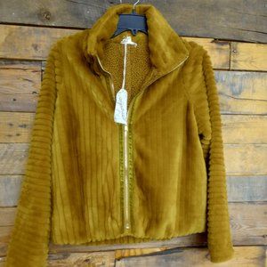 Mystree Fun Faux Fur Zip Coat Jacket NWT